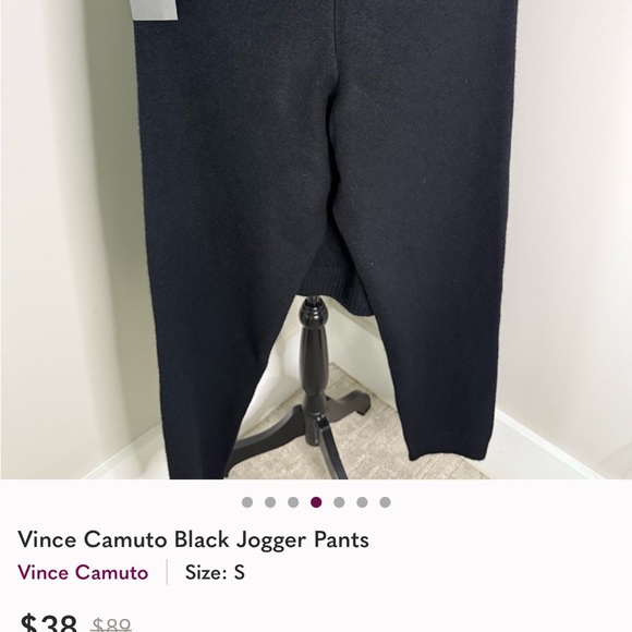 Vince Camuto Black Drawstring Joggers and Hoodie - Picture 4 of 9